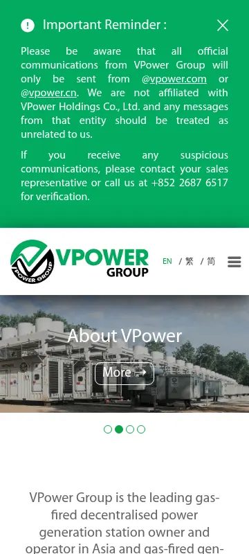 Vpower Casino mobile view